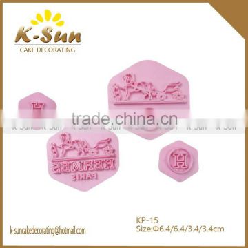 NEW reposteria moldes ABS cake stamp horse and man fondant decorating tools plastic cookie cutter