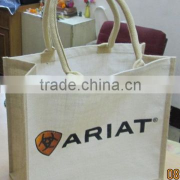 Natural & Off white combination Jute Promotional bag