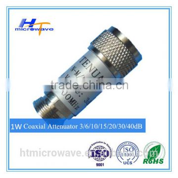 1 watt RF Coaxial Hybrid Attenuator 10dB N-Male / N-Female type