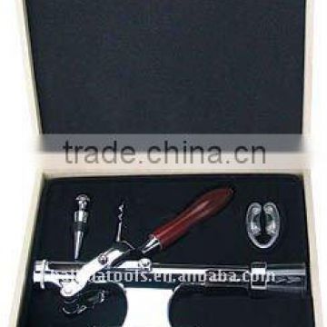 deluxe wall mounted wine corkscrew in wooden box