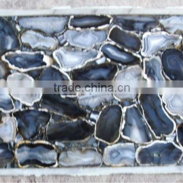 Agate Gemstone Table Top , Stone Agate Semi Precious Stone Table Top