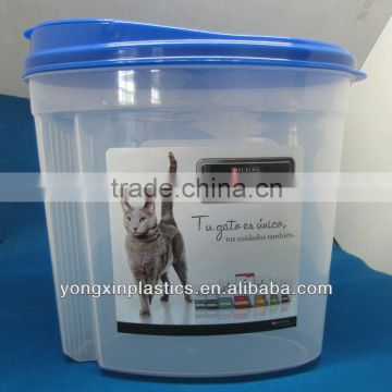 plastic pet food barrel for family pet