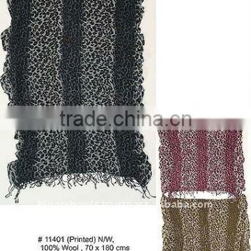 Wool animal printed shawls