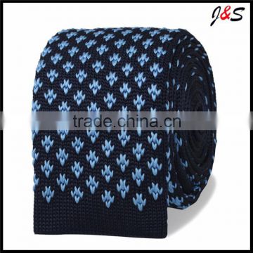wholesale hand made CUSTOM navy blue silk knitted tie KT036