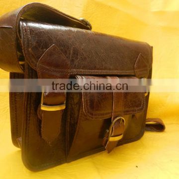 brown leather vintage saddle bags for girls