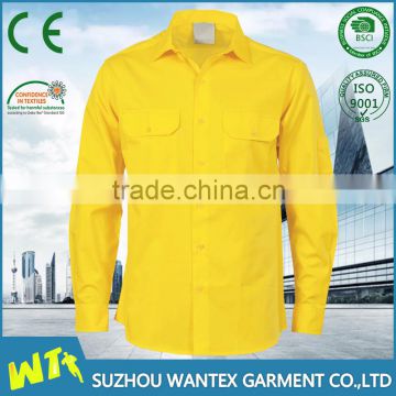 high quality yellow cotton tshirt for worker cheap fashional t shirt custom tshirts working clothing