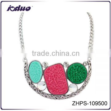 2016 hot sale Country style candy color stone necklace
