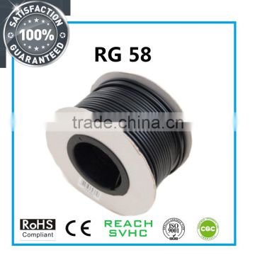 RG58 100m black color paper reel packing rg58 coaxialcable