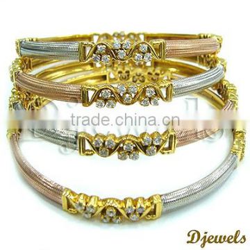 4 Piece Diamond Bangles, Stylish bangles, Diamond Jewelry