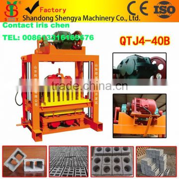 Hollow block manuafacturer/manual hollow brick making machine QTJ4-40 in China, Shandong Province