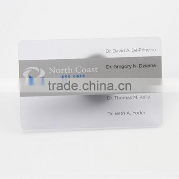 Custom Transparent Business Cards Clear Frosted Plastic PVC Card