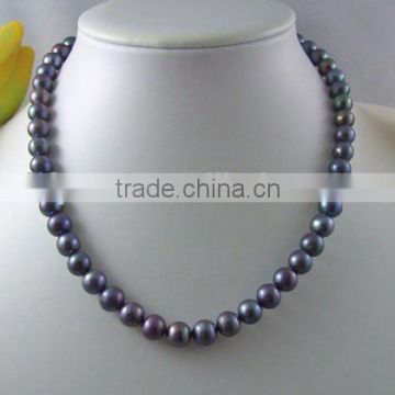 Natural 10-11mm Purple Freshwater Pearl Jewelry Necklace