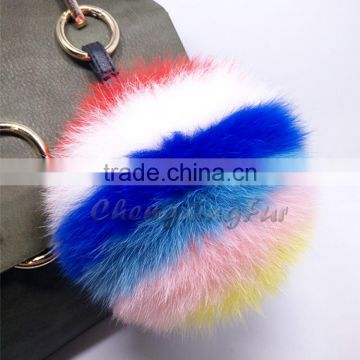 CX-R-55 Best Selling Wholesale Fashion Pendant Cute Fox Fur Ball Bag Charm