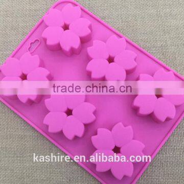 Wholesale safety Cherry blossoms shape silicone chocolate mould,soap mold,diy cake mould