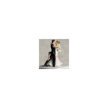 Funny Cheap Wedding Bride and Groom Cake Topper Figurine
