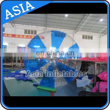 Custom Wholesale Inflatable Floating water walking ball with color strip for Inflatable Pool Toys