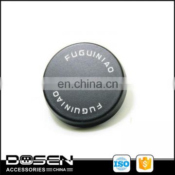Factory manufacture wholesale superior quality zinc alloy metal sewing button with leather label part.