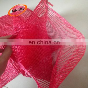 PP plastic type using for packing vegetables and fruits leno mesh bag