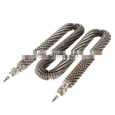 230v 1500w U W I Industrial stainless steel air electric finned heating tube spiral for load bank