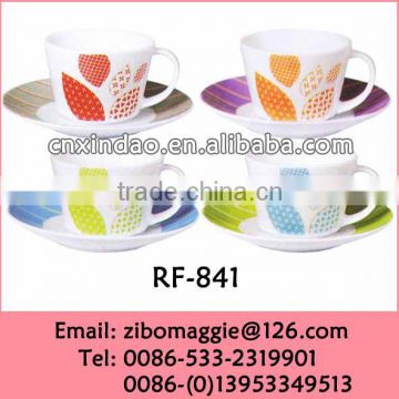 Hot Sale Perosnalized Zibo Factory Made Wholesale Porcelain Water Cup Saucer for Tableware