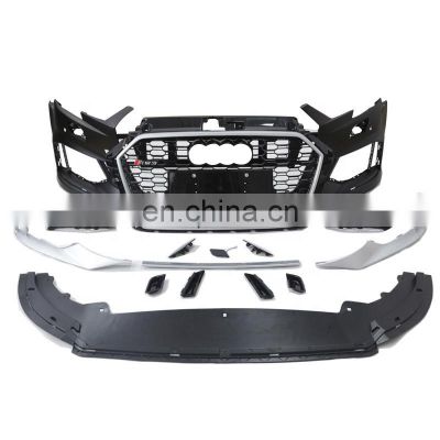 2017 2018 2019 A3 S3 RS3 Front Bumper with Grill For Audi A3 S3 8P bodykit facelift RS3 car bodikits bumper 2017 2018 2019