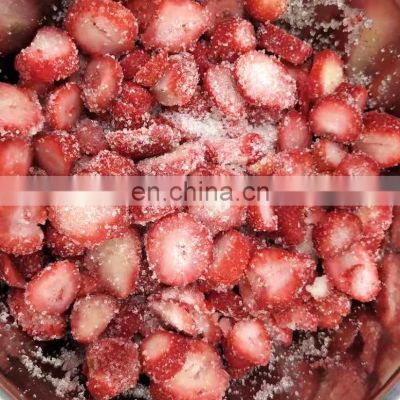 Manufacturers Suppliers IQF Fruit Sliced Frozen Strawberries with Sugar