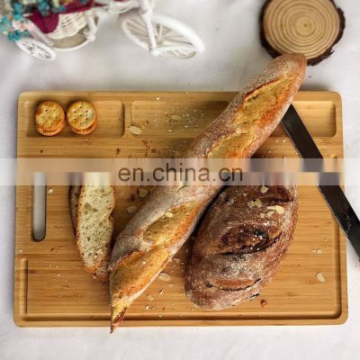 Food Household Bamboo Cutting Board Kitchen, Bread Vegetables Meat Bamboo Chopping Blocks