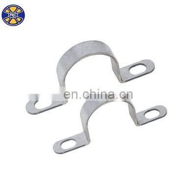 Zinc Plating U Shape 3 mm Thickness Saddle Clamps For Pipe