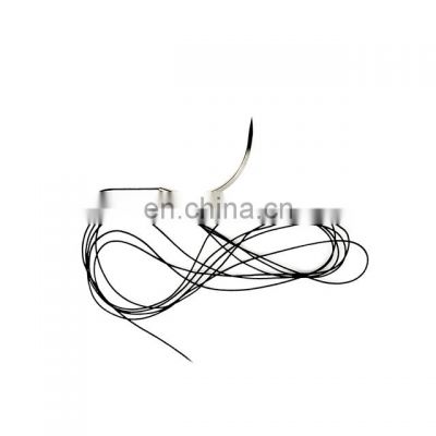 Non-absorbable sutures with needle| black silk surgical sutures 1/2 circle 3/8 or straight needle