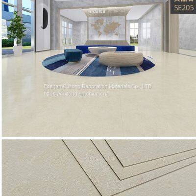 Grey cement PVC floor 2mm rectangular rubber board manufacturers wholesale stone grain back dry LVT sheet floor