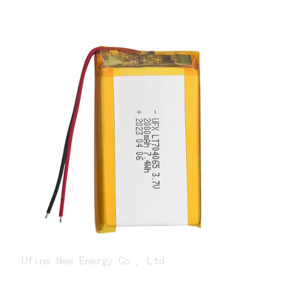Customized Low Temperature Lithium Ion Battery UFX LT704065 2000mAh 3.7V For Supply Medical Instrument Battery