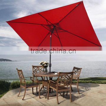 10foot x6.5foot square patio umbrella in Red