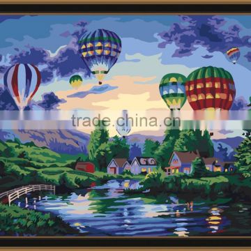 DIY oil painting by numbers canvas painting happy house for living room 5123