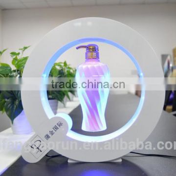 New levitating display stand, magnetic levitating goods display stand, LED lights magnetic display