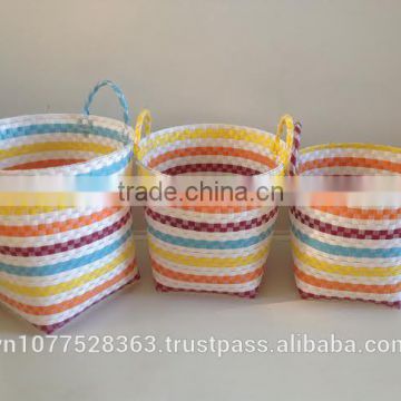High quality best selling plactic round basket from vietnam
