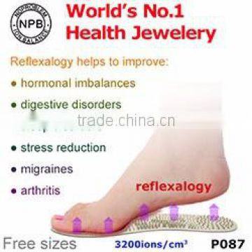 NOPROBLEM P087 tourmaline germanium silicone sport power health care insole foot massage
