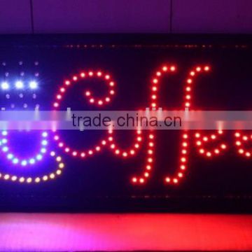 Open Bar Coffee Display Flashing LED Sign Neon Light Bar Pub Cafe shop Decor