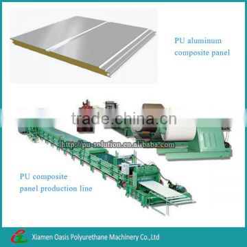Alibaba china supplier polyurethane/pu aluminum composite panel machines/sandwich panel production line