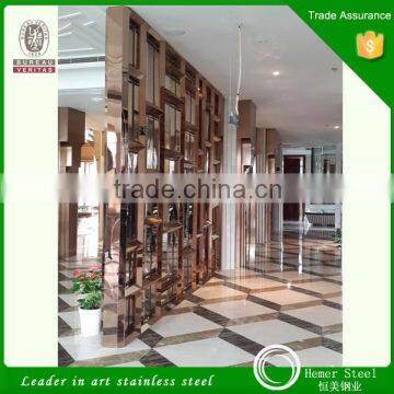 Foshan manufacture Stainless steel decorative screen living room divider partition