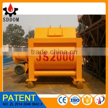 2016 high efficient twin shaft js type concrete mixer in china for sale