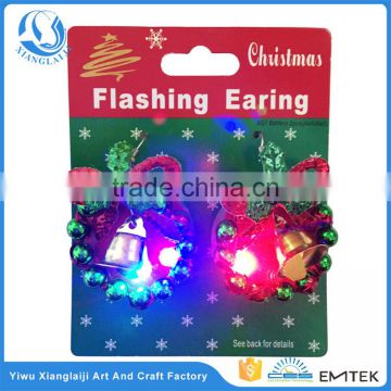 new design christmas light up led fancy earrings for party girls