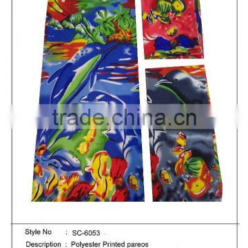 Polyester Printed pareo 2017 For Sale from India