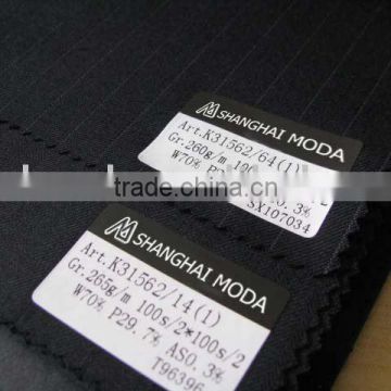 blended worsted wool fabric w70/p30 moda-t121