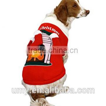 Fireplace Dog Sweater with 3D Stockings Knitting Christmas Dog Sweater XXXS To XXXL