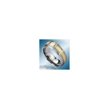 Golden Tungsten Ring