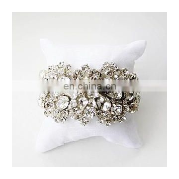 Aidocrystal Diamond Hand Wedding Cuff Bracelet For Women's Handmade Silver Jewelry