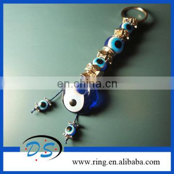 new design evil eye keychains in turkish style with crystal rhinestone keyring