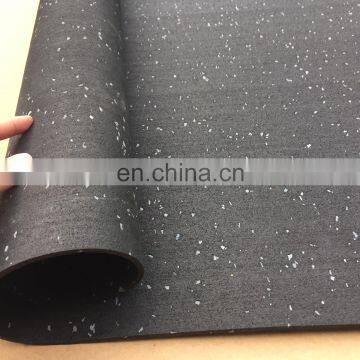 High  Quality Gym Flooring Fitness Black Rubber Mat with Shining Colorful Spot Gym Floor Mat Rubber Flooring