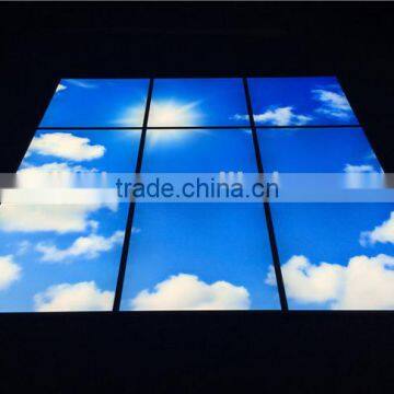 modern virtual skylight ceiling panel blue