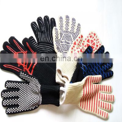 Heat Resistant Barbecue Grilling Gloves Kitchen Oven Mitts Silicone Non Slip Cooking BBQ Grill Gloves